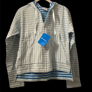 COLUMBIA NWT Ladies Melody Spring Jacket Full Zip Blue/Mint Green Stripe Small